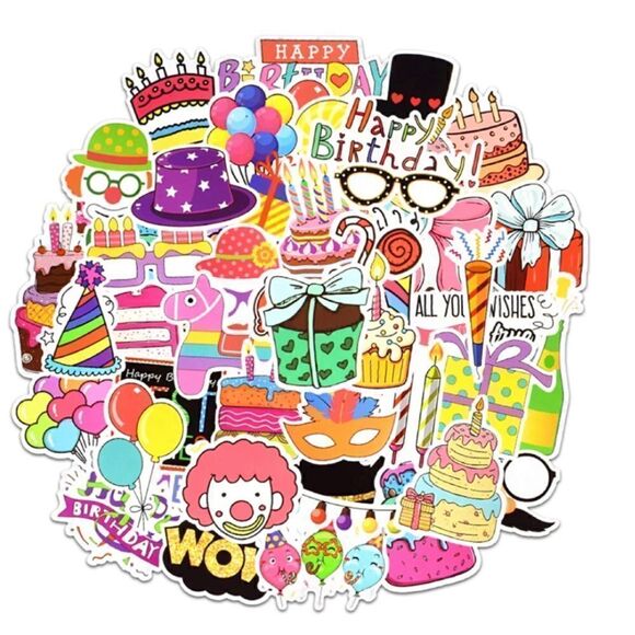 50pc Vinyl Sticker Set  - Picture 1 of 5